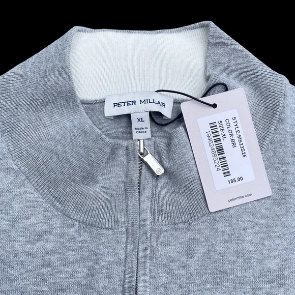 Peter Millar Crown Soft Cotton Blend Men’s Crest Quarter Zip Sweater NWT… - Picture 3 of 8